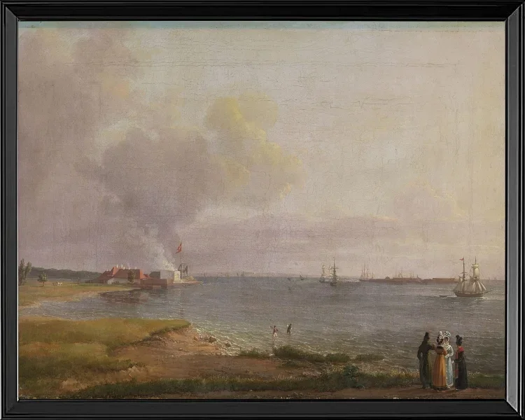 Blick über den Öresund in der Nähe des Kalkwerks - 1818