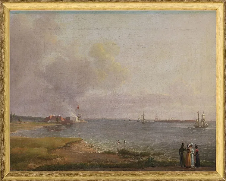 Blick über den Öresund in der Nähe des Kalkwerks - 1818