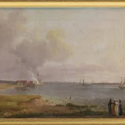 Blick über den Öresund in der Nähe des Kalkwerks - 1818