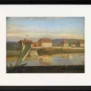 Blick über die Elbe und die Kaserne - 1818