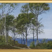 Blick durch Buchen über einen Fjord – 1849