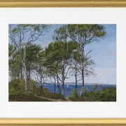 Blick durch Buchen über einen Fjord – 1849