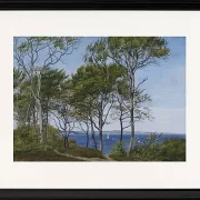 Blick durch Buchen über einen Fjord – 1849