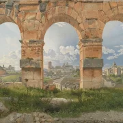 Blick durch drei der nordwestlichen Bögen - 1816