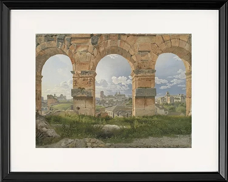 Blick durch drei der nordwestlichen Bögen - 1816