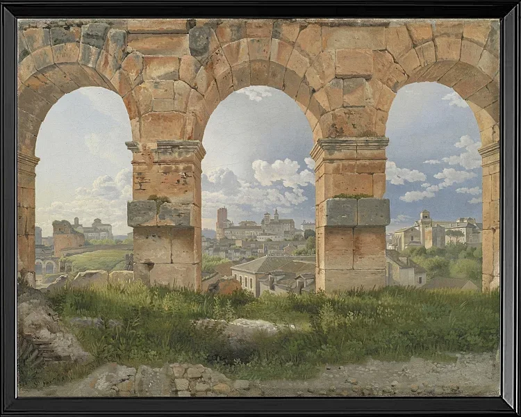 Blick durch drei der nordwestlichen Bögen - 1816