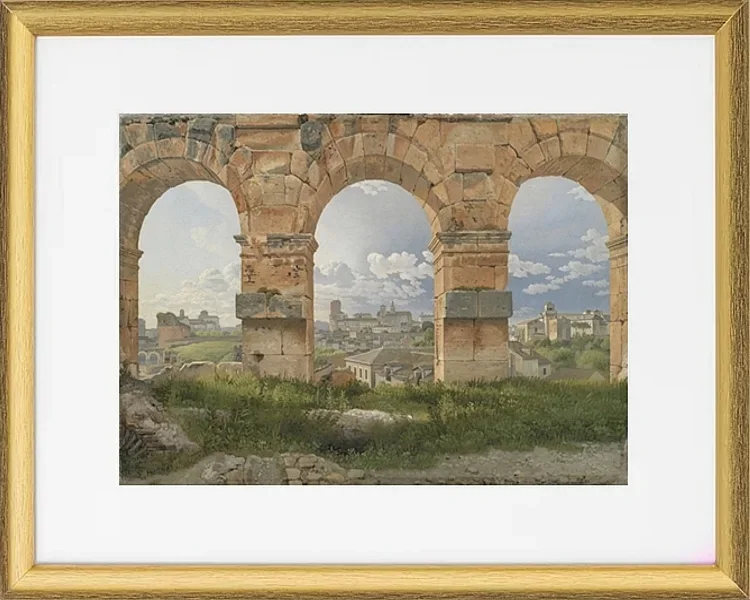 Blick durch drei der nordwestlichen Bögen - 1816