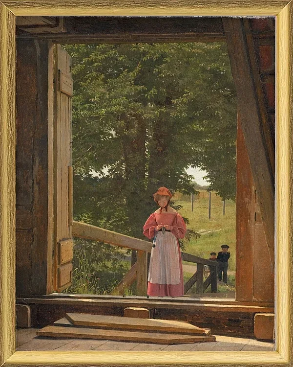 Blick vom Dachboden des Getreidelagers in der Bäckerei – 1831