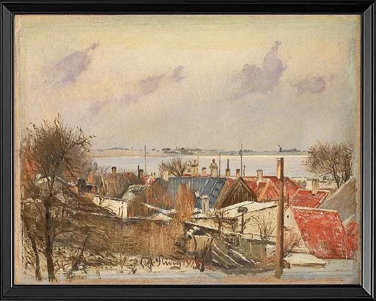 Blick von Roskilde auf den Fjord -1915