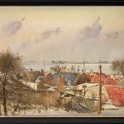 Blick von Roskilde auf den Fjord -1915