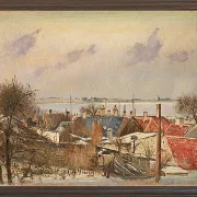 Blick von Roskilde auf den Fjord -1915