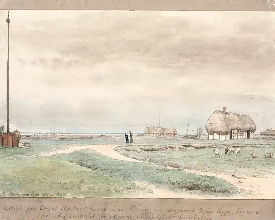 Blick von der Farm des Konsuls Axelsen auf Rheden – 1848