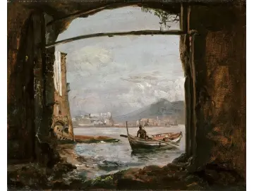 Blick von einer Grotte bei Posillipo - 1820