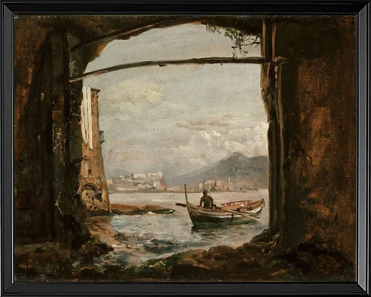 Udsigt fra en grotte ved Posillipo - 1820