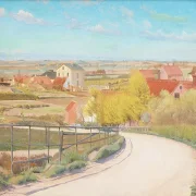 Blick von einer Straße in der Nähe von Næstved, Seeland - 1892