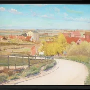 Blick von einer Straße in der Nähe von Næstved, Seeland - 1892