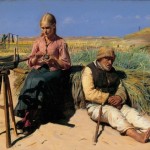 Blinder Kristian und Tine in der Düne – 1880