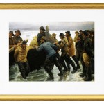 Fischer starten ein Ruderboot - 1881