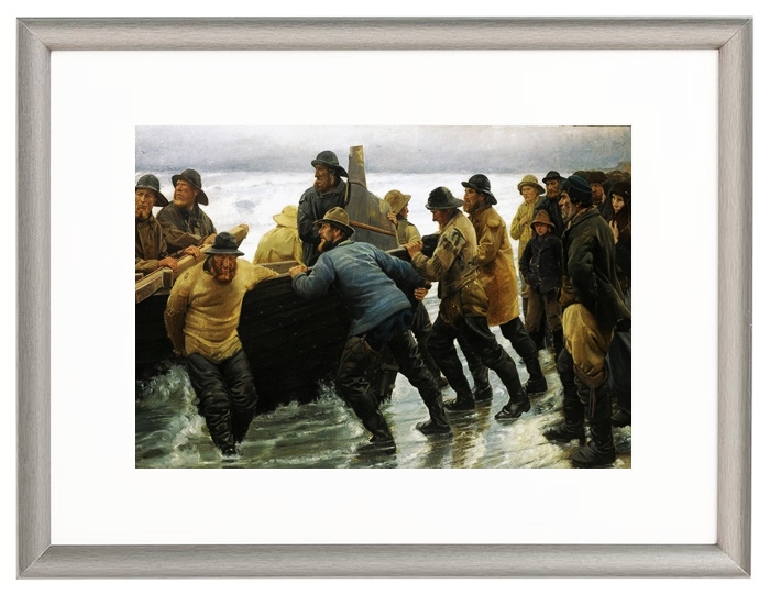 Fischer starten ein Ruderboot - 1881