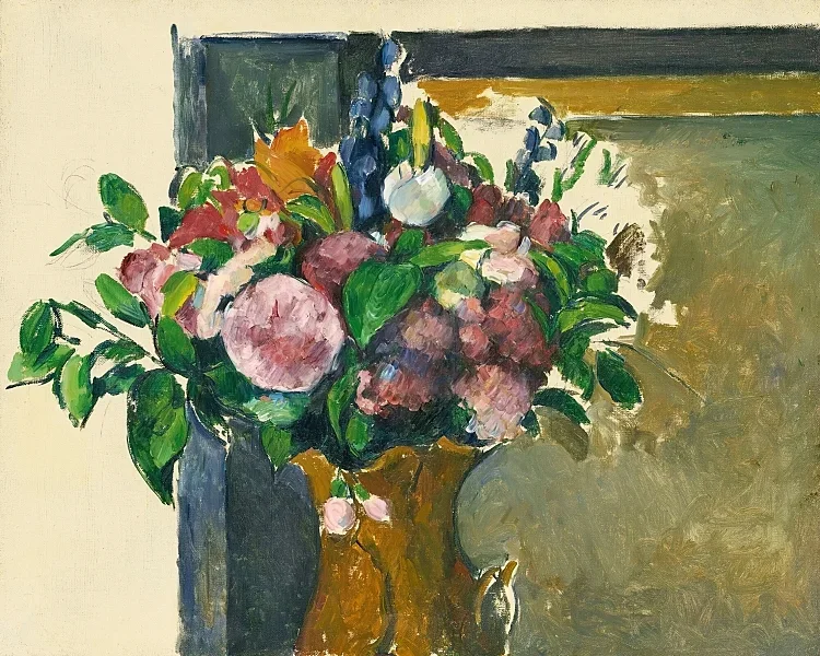 Blomster i en rød vase - 1880