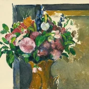Blomster i en rød vase - 1880