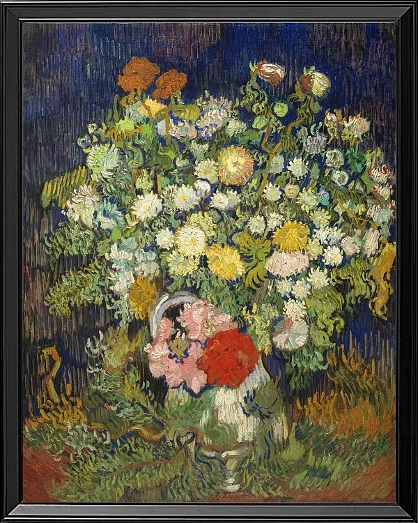 Buket blomster i en vase - 1890