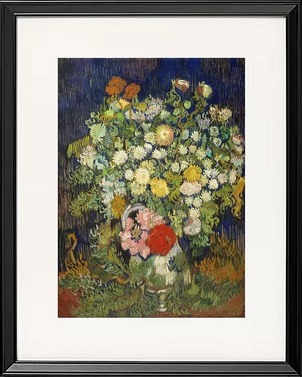 Buket blomster i en vase - 1890