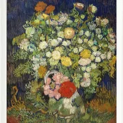 Buket blomster i en vase - 1890