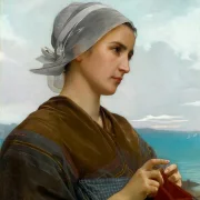 Bretonische Strickerin – 1871