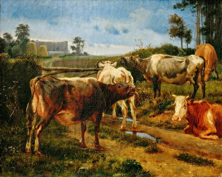 Brüllende Kühe am Zauntor – 1847