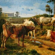 Brüllende Kühe am Zauntor – 1847