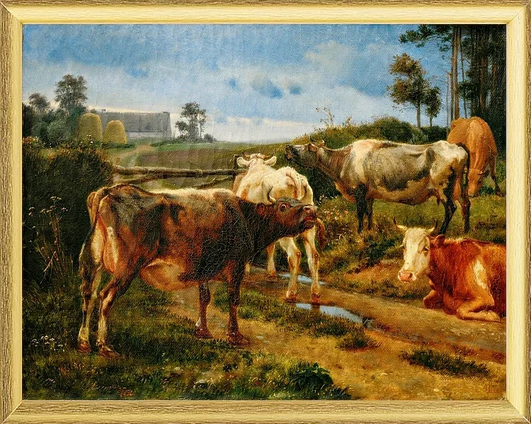 Brüllende Kühe am Zauntor – 1847