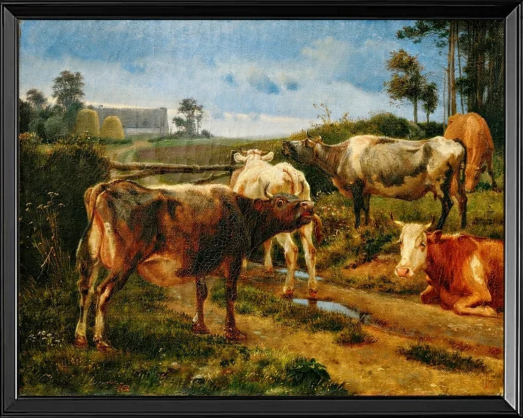 Brüllende Kühe am Zauntor – 1847