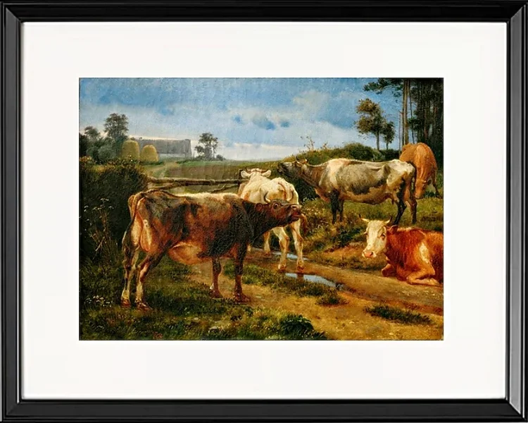 Brüllende Kühe am Zauntor – 1847