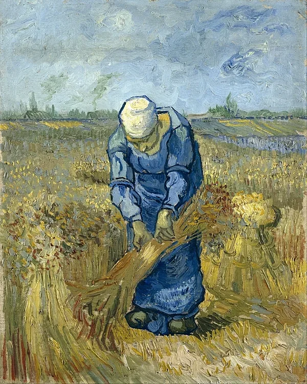 Bäuerin, die Garben bindet - 1888