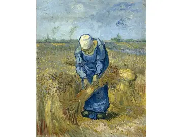 Bäuerin, die Garben bindet - 1888