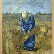 Bäuerin, die Garben bindet - 1888