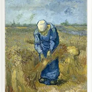 Bäuerin, die Garben bindet - 1888