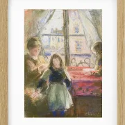 Camille Pissarro - Am Fenster 1878 | Giclée Kunstdruck gerahmt