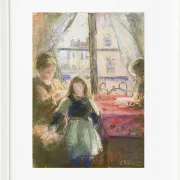 Camille Pissarro - Am Fenster 1878 | Giclée Kunstdruck gerahmt