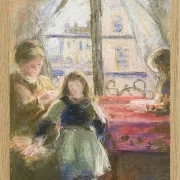 Camille Pissarro - Am Fenster 1878 | Giclée Kunstdruck gerahmt