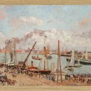 Camille Pissarro - Anse des Pilotes, Nachmittag, sonniges Wetter, Le Havre 1903 | Giclée Kunstdruck gerahmt