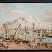 Camille Pissarro - Anse des Pilotes, Nachmittag, sonniges Wetter, Le Havre 1903 | Giclée Kunstdruck gerahmt