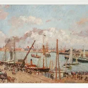 Camille Pissarro - Anse des Pilotes, Nachmittag, sonniges Wetter, Le Havre 1903 | Giclée Kunstdruck gerahmt