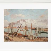 Camille Pissarro - Anse des Pilotes, Nachmittag, sonniges Wetter, Le Havre 1903 | Giclée Kunstdruck gerahmt