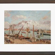 Camille Pissarro - Anse des Pilotes, Nachmittag, sonniges Wetter, Le Havre 1903 | Giclée Kunstdruck gerahmt
