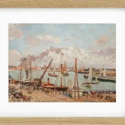 Camille Pissarro - Anse des Pilotes, Nachmittag, sonniges Wetter, Le Havre 1903 | Giclée Kunstdruck gerahmt