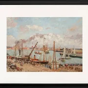 Camille Pissarro - Anse des Pilotes, Nachmittag, sonniges Wetter, Le Havre 1903 | Giclée Kunstdruck gerahmt