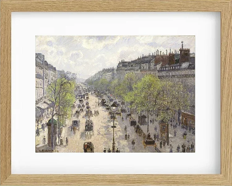 Camille Pissarro - Boulevard Montmartre, forår 1897 | Indrammet giclée-kunsttryk