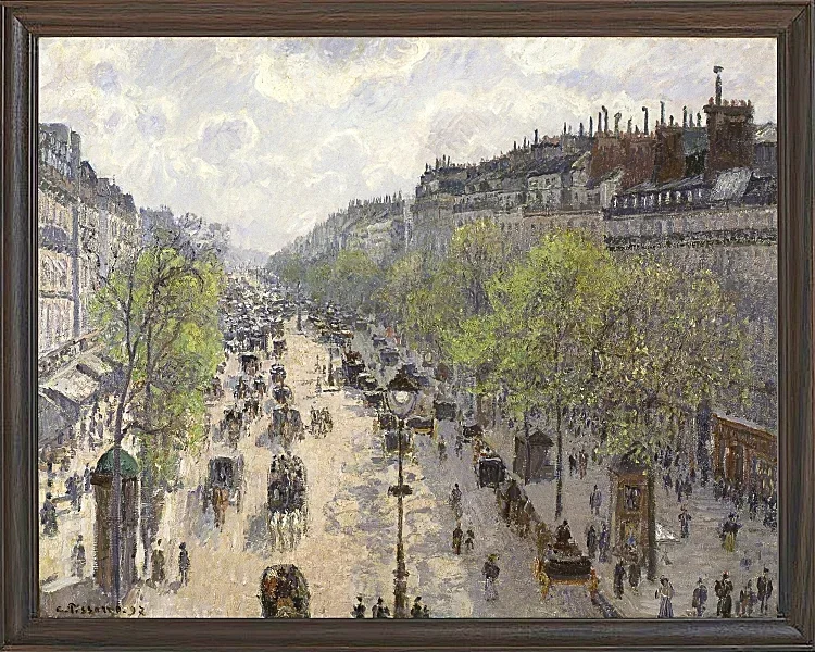 Camille Pissarro - Boulevard Montmartre, forår 1897 | Indrammet giclée-kunsttryk